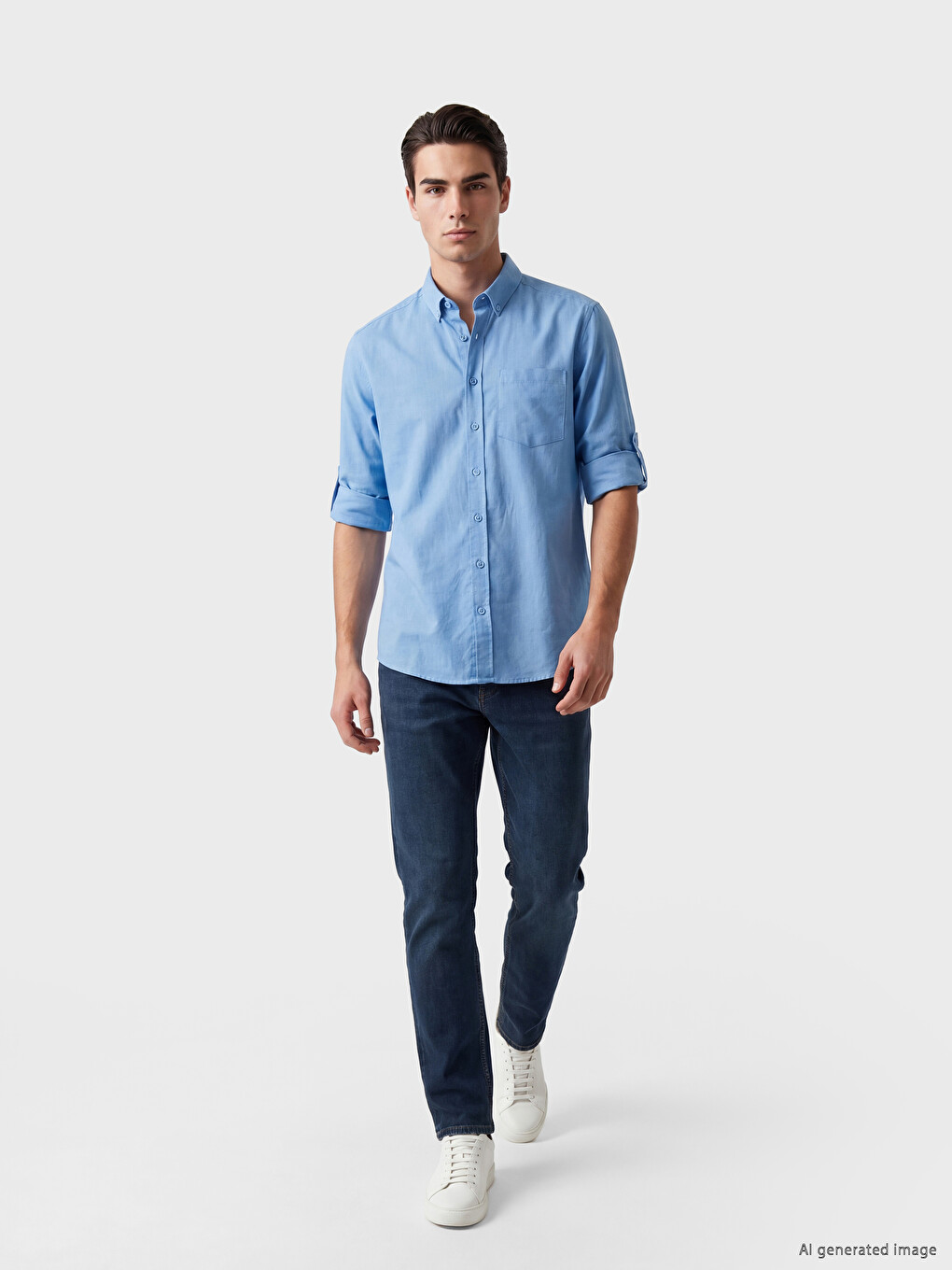 Regular Fit Linen Blended Men's Shirt-1