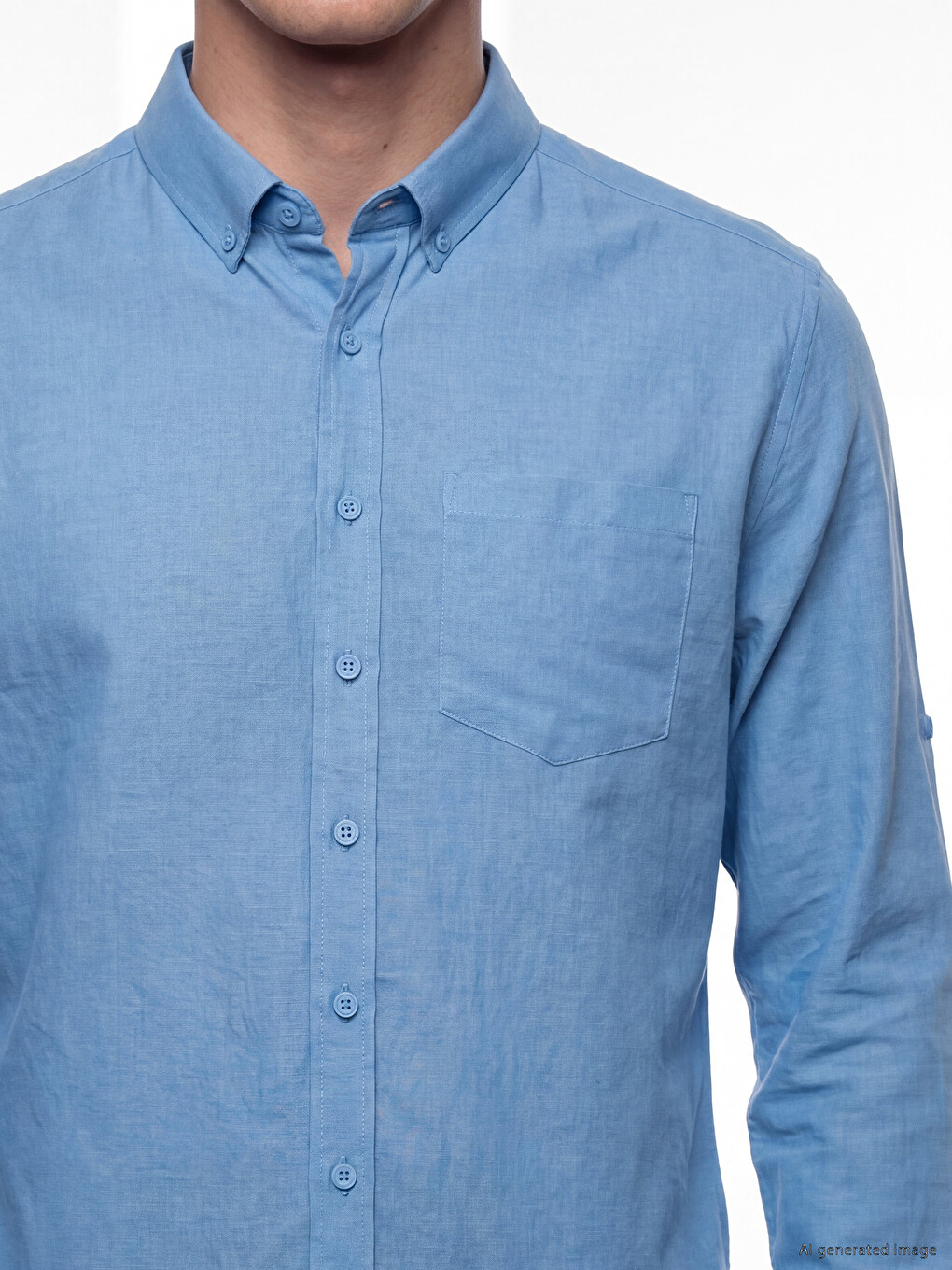 Regular Fit Linen Blended Men's Shirt-2
