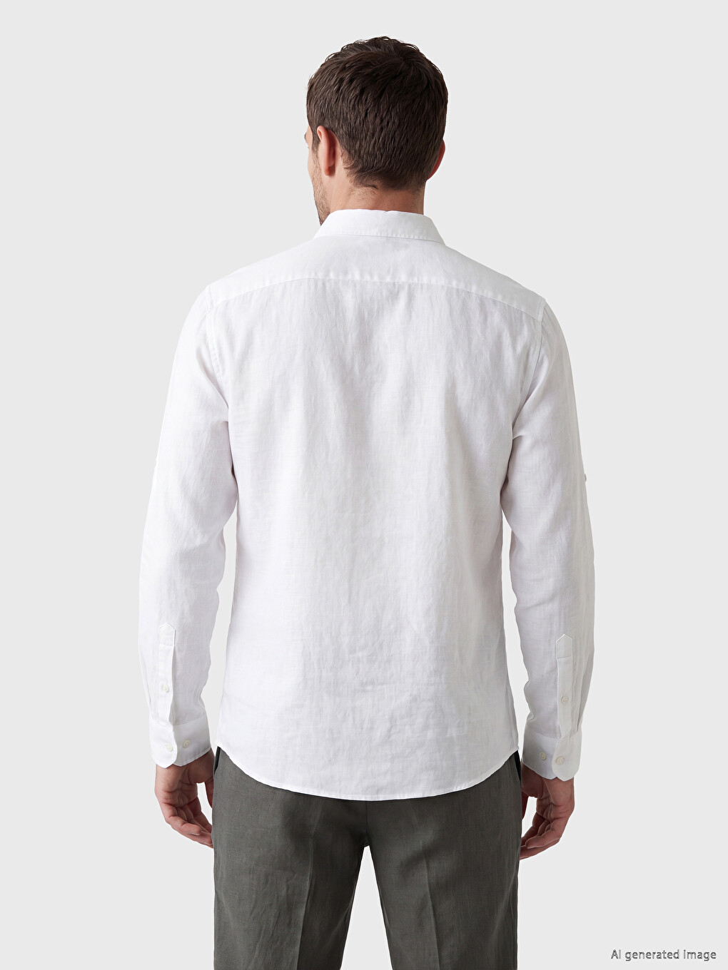 Regular Fit Linen Blended Men's Shirt-2