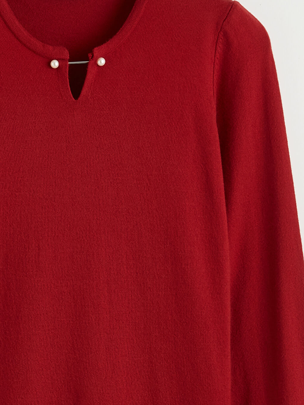 Crew Neck Women's Tricot Sweater-4