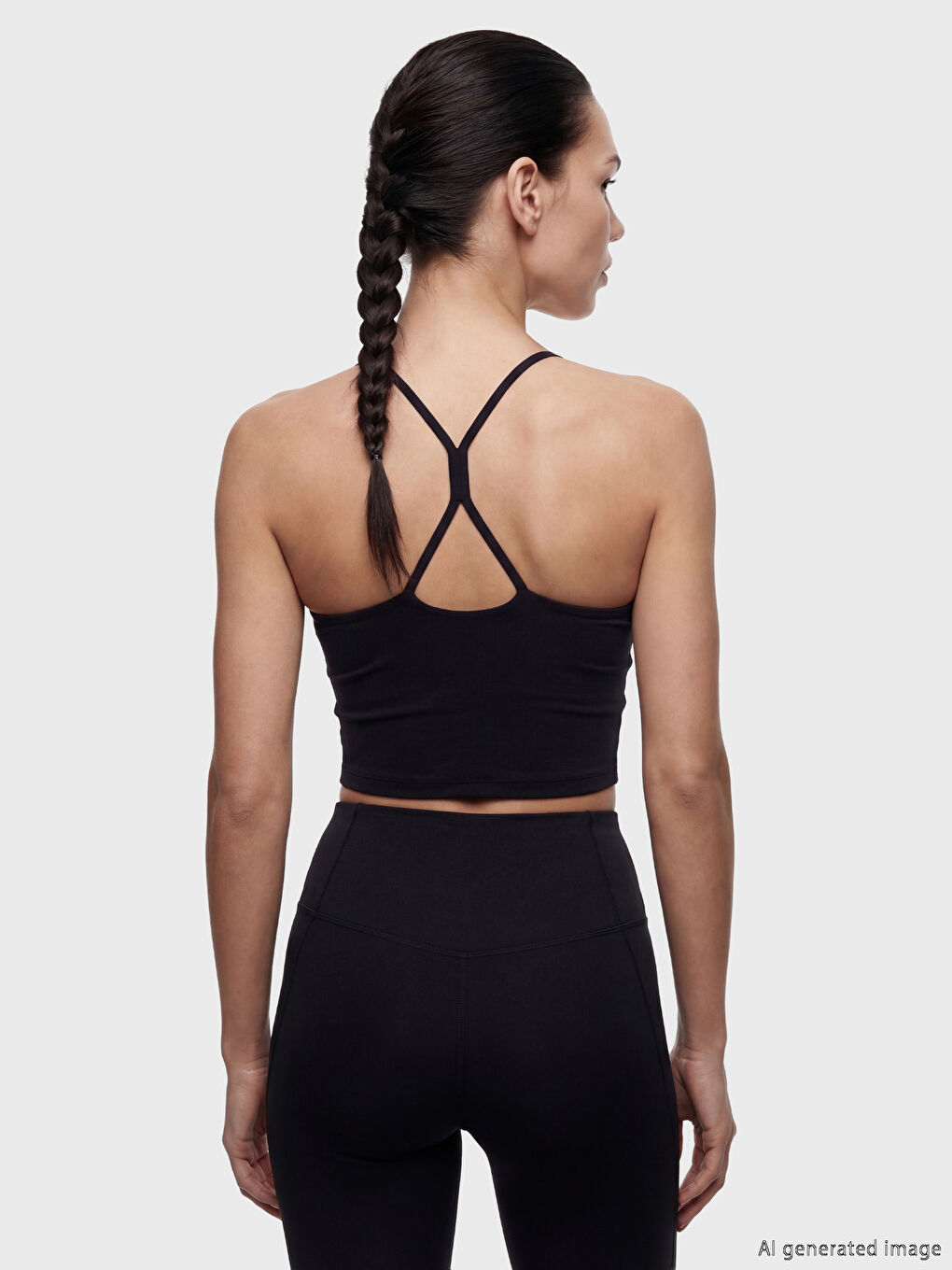 Sportski bustijer sa V-izrezom i tankim bretelama-3