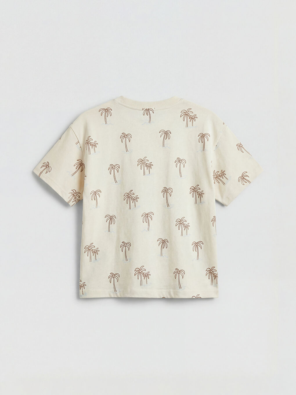 Bej Bisiklet Yaka Baskılı Erkek Çocuk Tişört-2