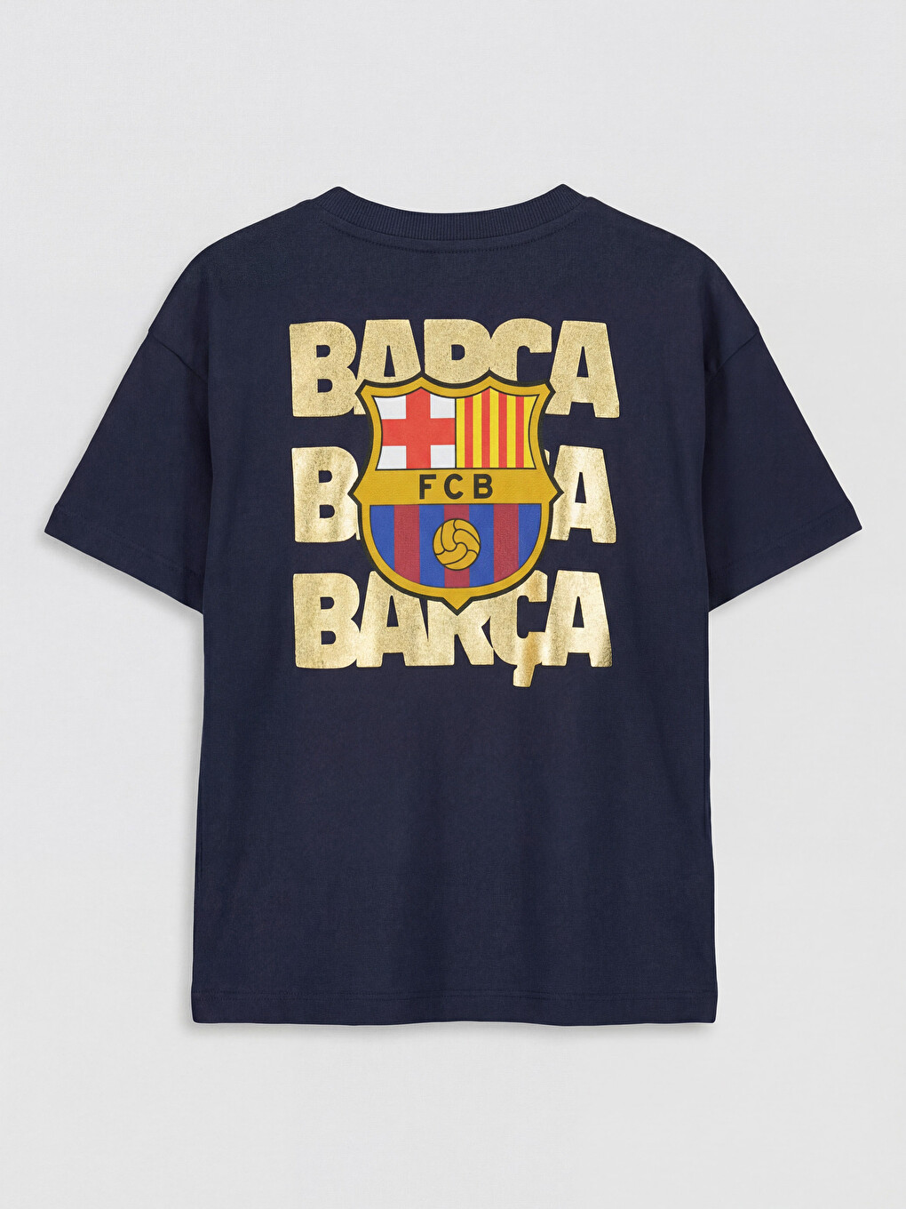 Fc Barcelona Printed Boys' T-shirt-4