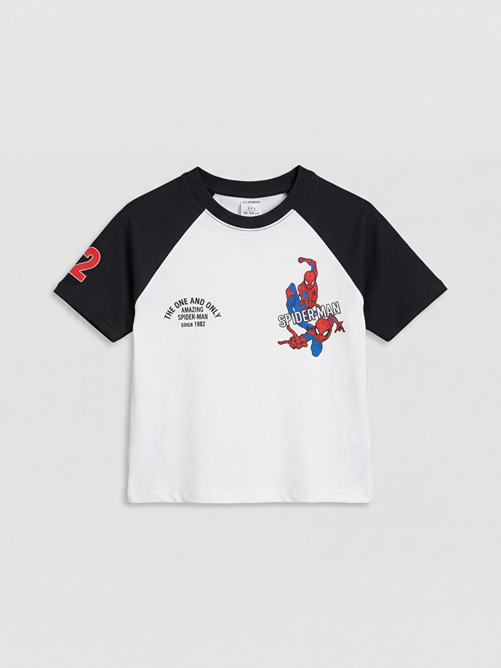 تي شيرت أولادي بياقة دائرية بطبعة سبايدرمان