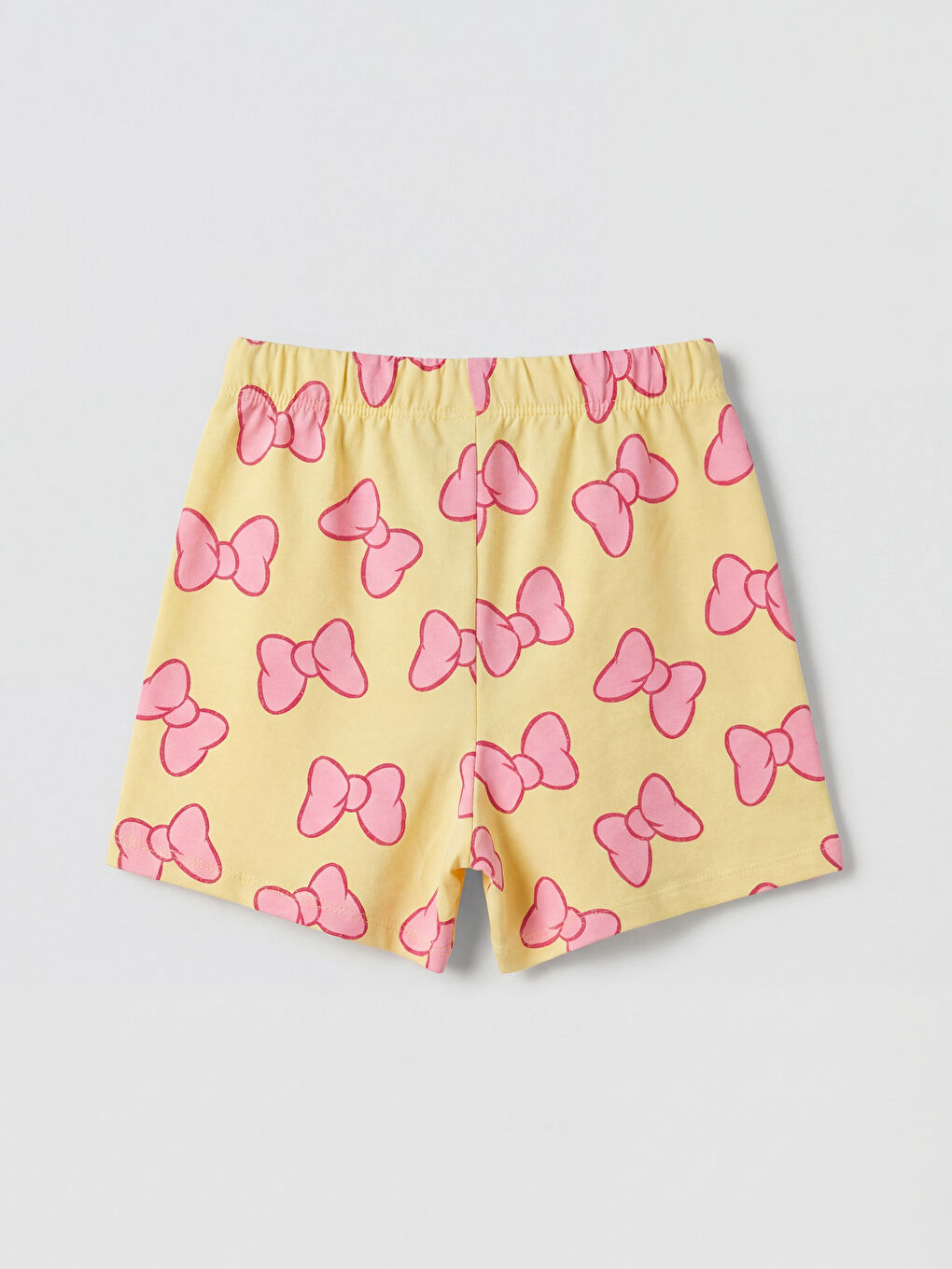 Sarı Minnie Mouse Baskılı Kız Çocuk Tişört ve Şort-4