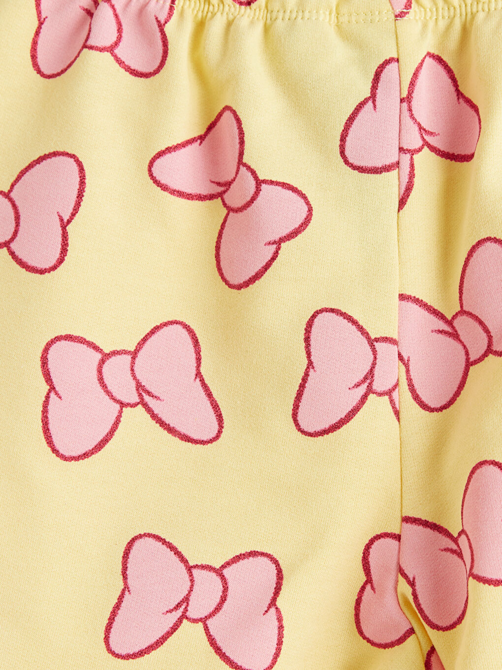 Sarı Minnie Mouse Baskılı Kız Çocuk Tişört ve Şort-6
