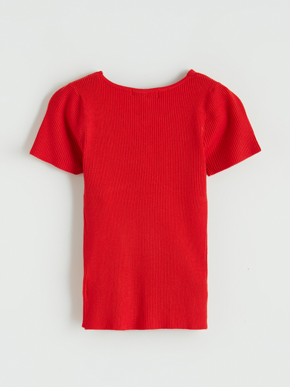 V Neck Ruched Detail Women's Knitwear T-Shirt-6