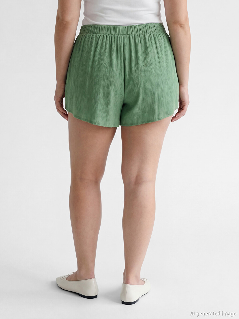 Adjustable Drawstring Elastic Waist Women's Shorts-2