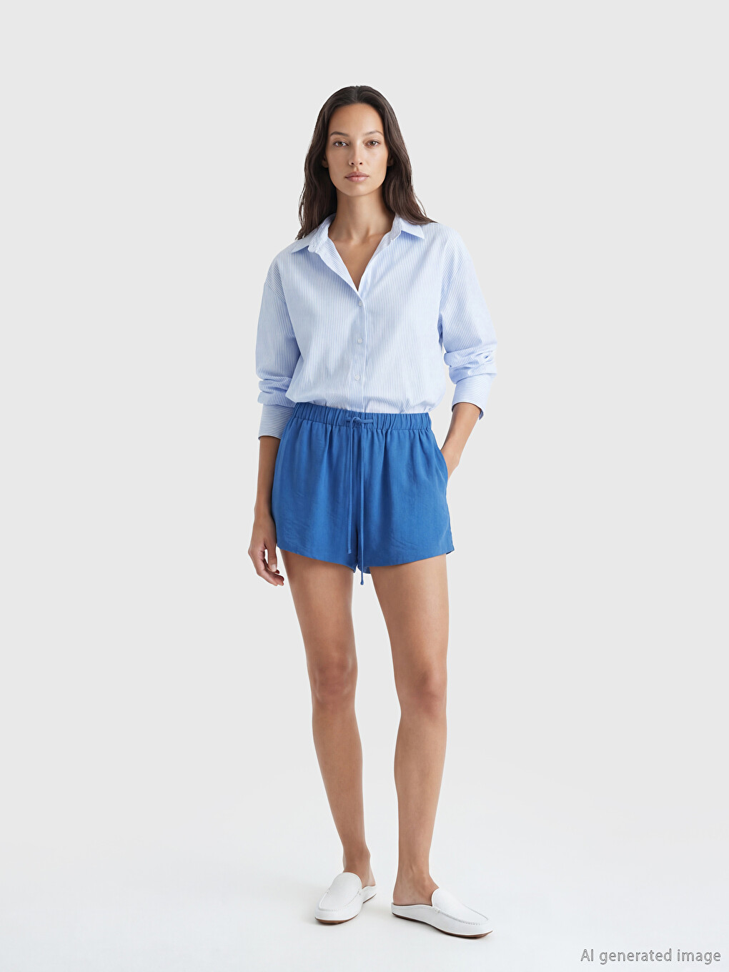 Woman Blue Shorts