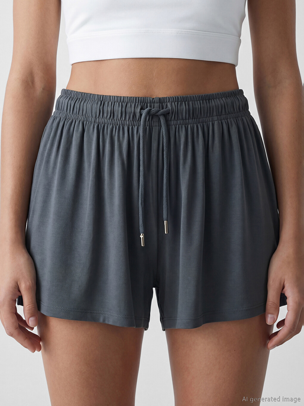 Woman Anthracite Active Shorts-2