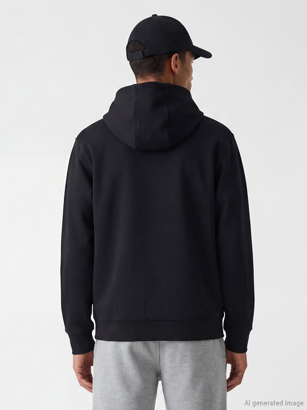 Hanorac cu fermoar pentru bărbați cu glugă-2