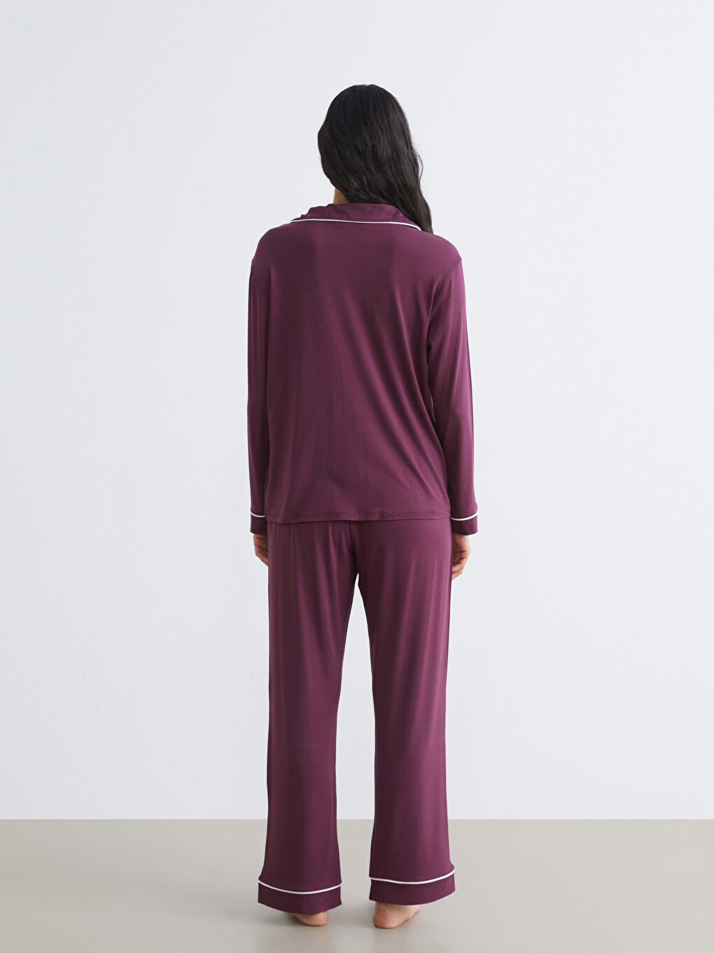 طقم بيجاما أرجواني امرأة-3