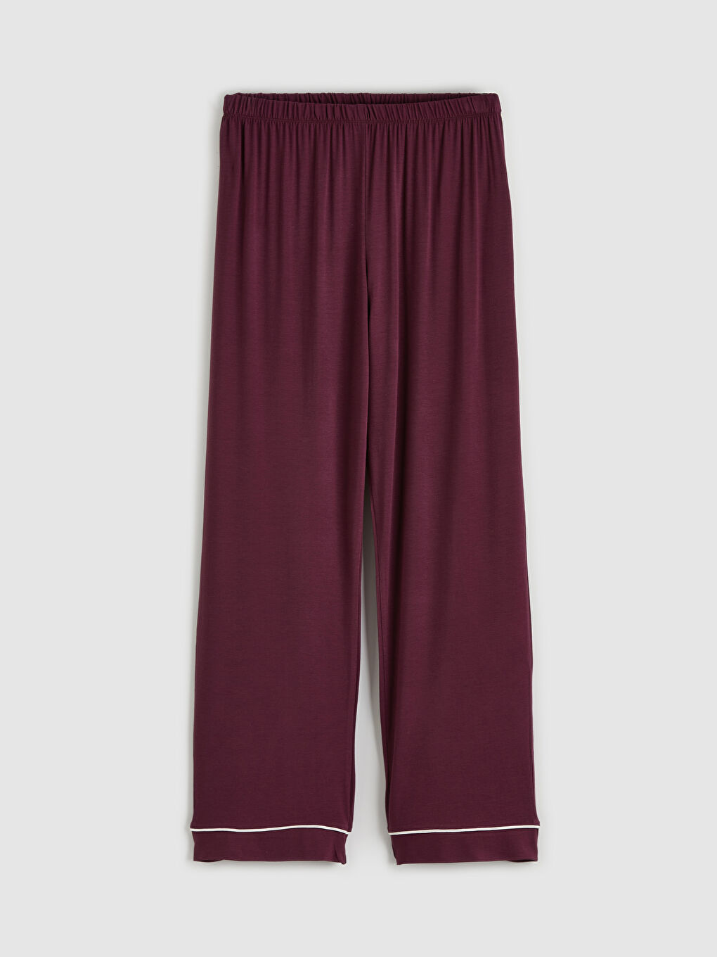 Mürdüm Gömlek Yaka Kadın Pijama Takım-2