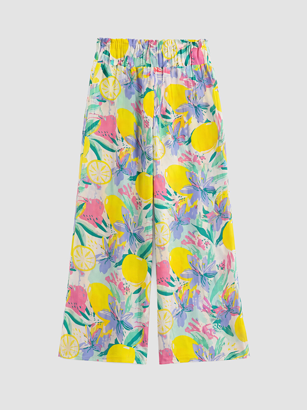 Elastic Waist Printed Girls' Capri-1