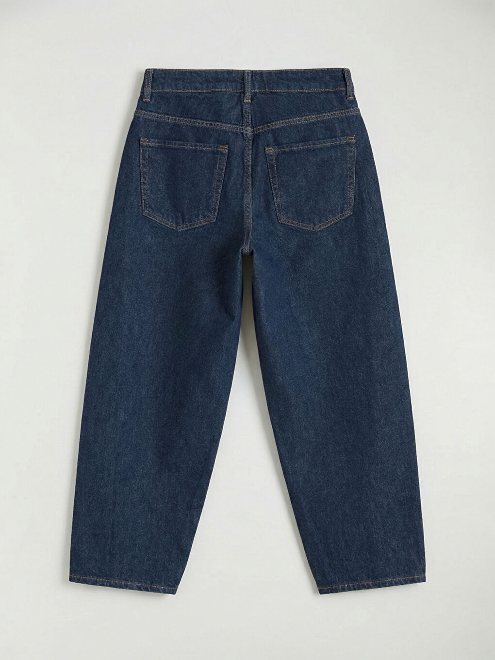 İndigo Barrel Fit Kadın Jean Pantolon-5