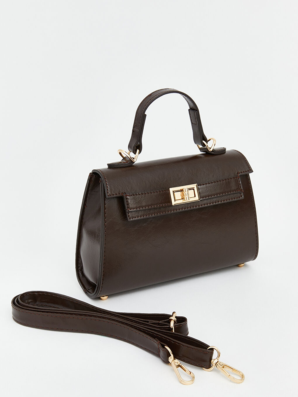 Kahverengi Çıkarılabilir Askılı Kadın Omuz Çantası