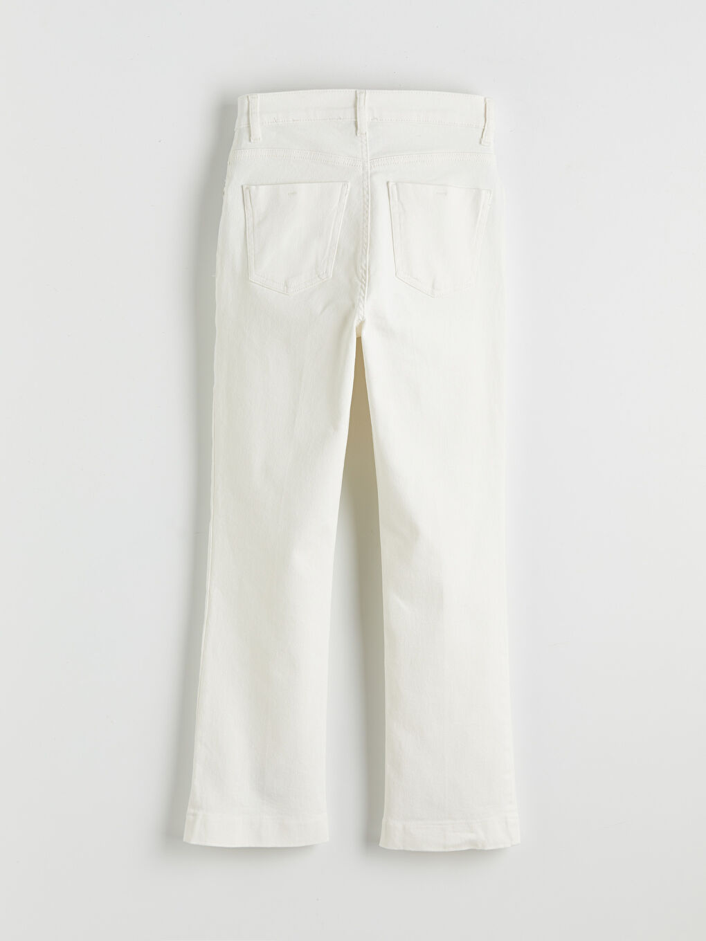 Beyaz Slim Fit Kadın Jean Pantolon-1