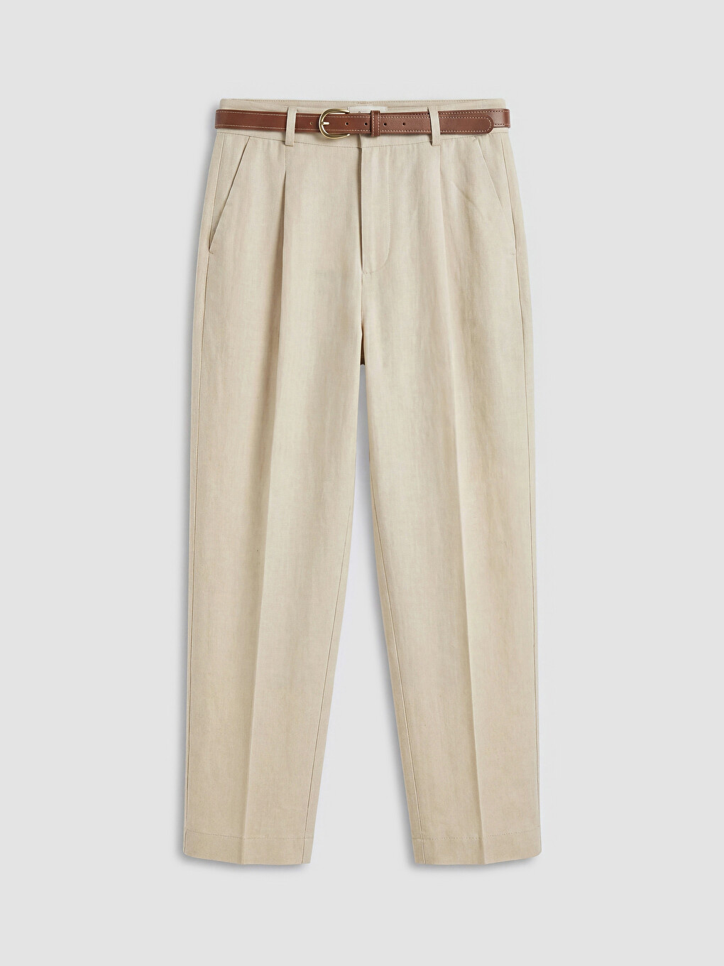 Woman Beige Trousers-4