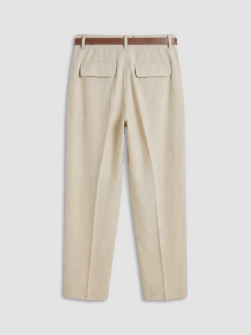 Woman Beige Trousers-5
