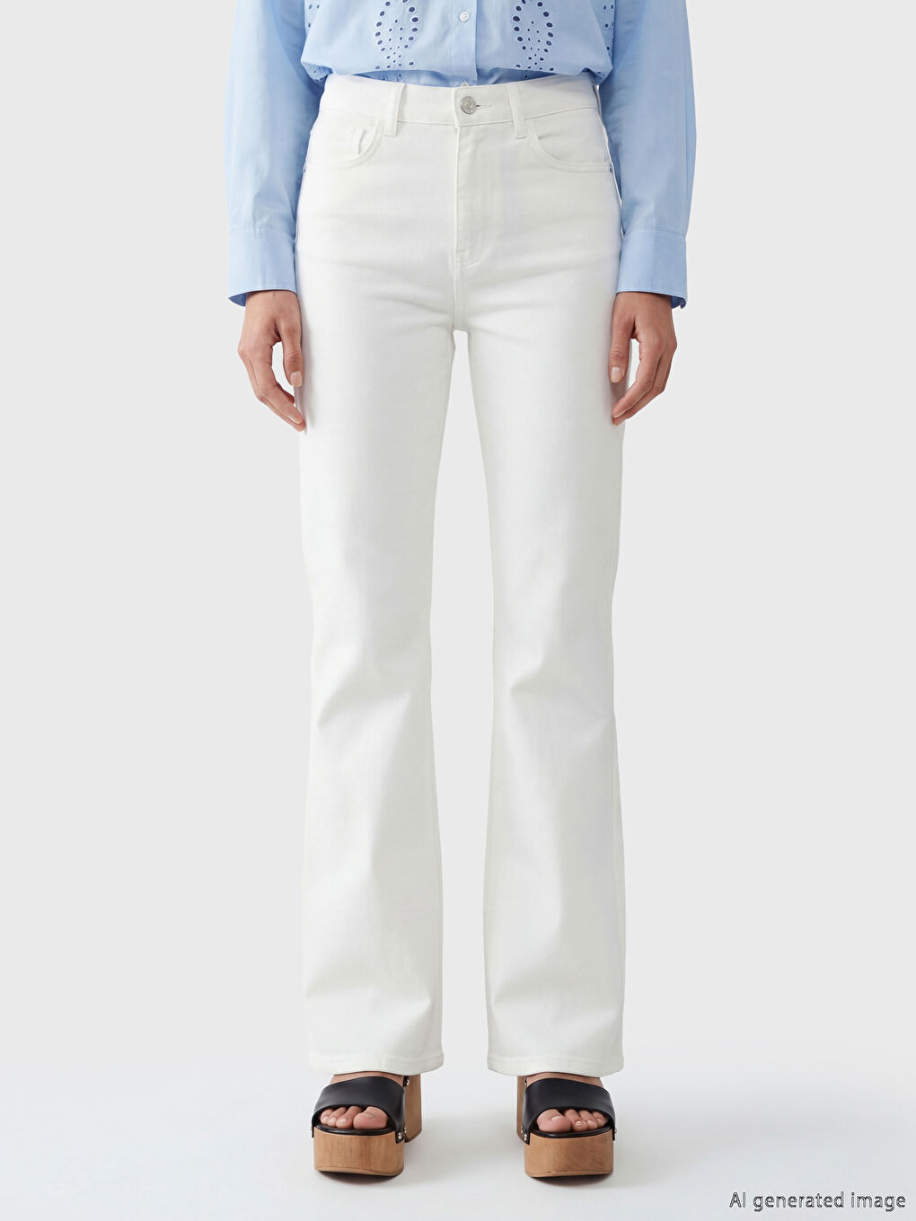 клеш әйелдер джинсы шалбары-1