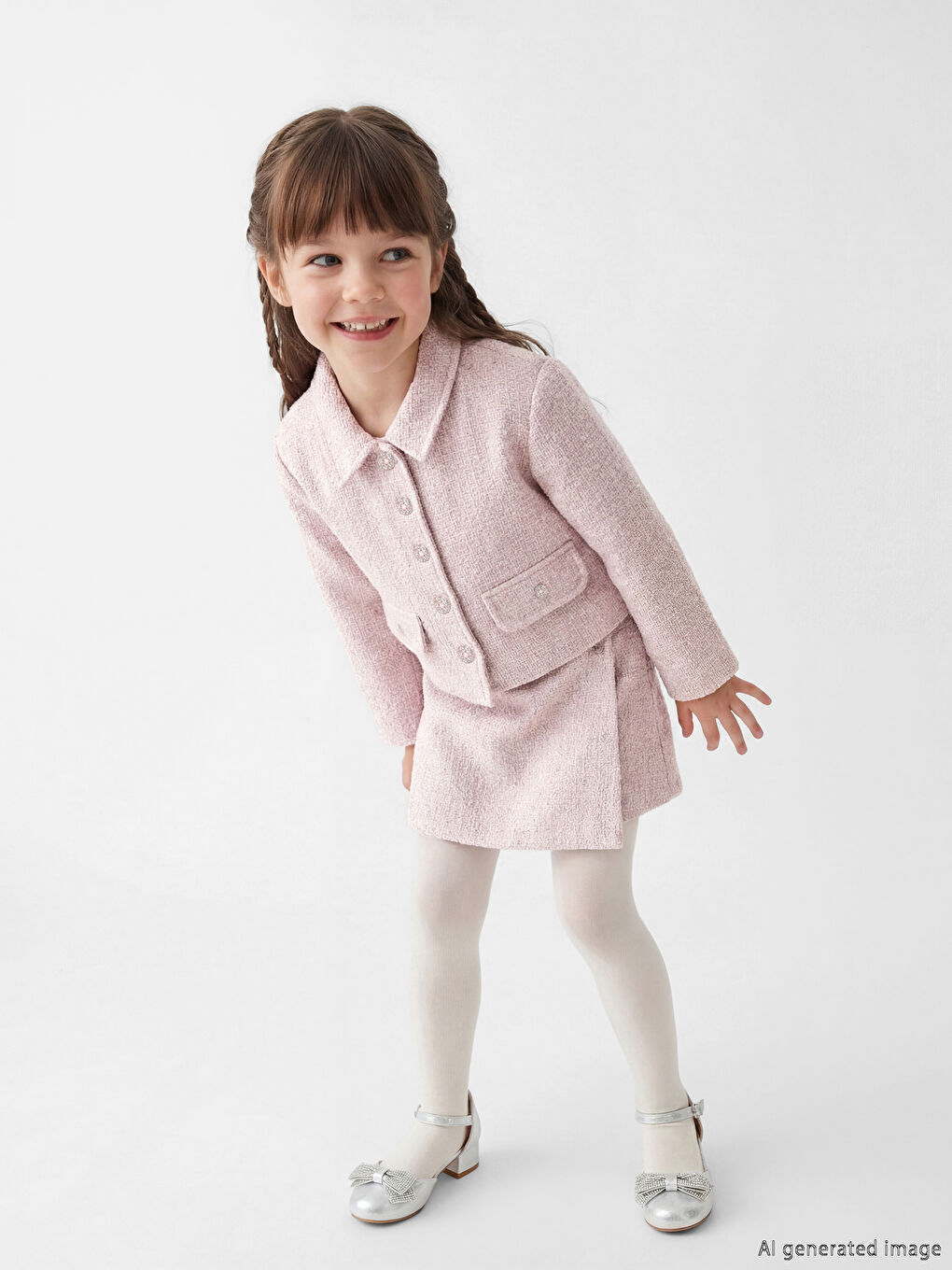 қыздарға арналған твид шорты-белдемше және шұлықтар-1