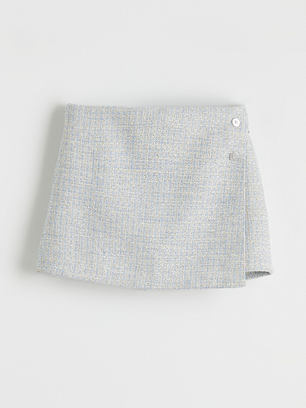 Mavi Kız Bebek Tüvit Şort Etek ve Çorap Seti-1