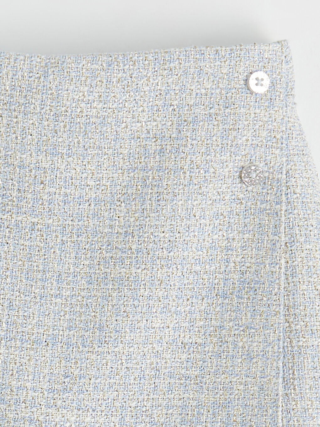 Mavi Kız Bebek Tüvit Şort Etek ve Çorap Seti-2