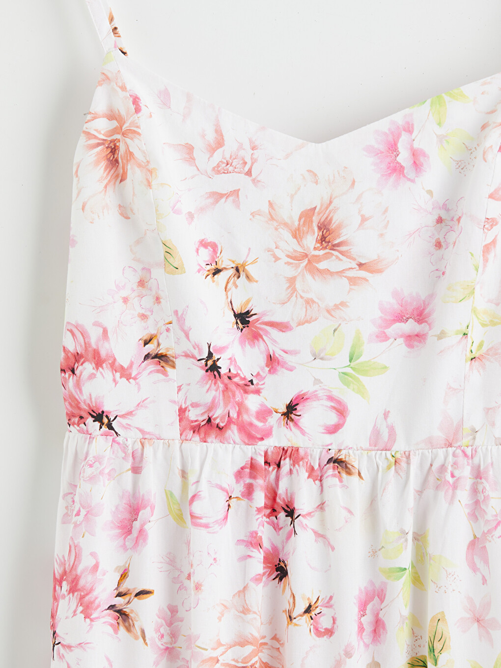 Robe En Popeline Superposée À Bretelles Fines À Motif Floral-6