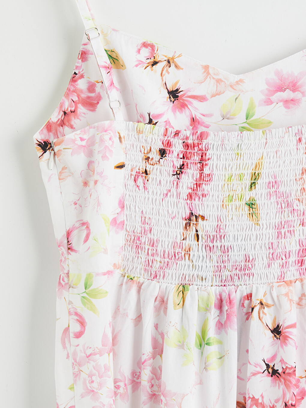 Robe En Popeline Superposée À Bretelles Fines À Motif Floral-7