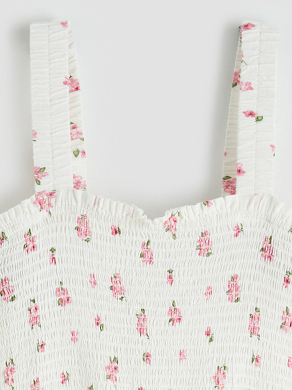 Robe à taille ajustée à motif floral à col carré-4