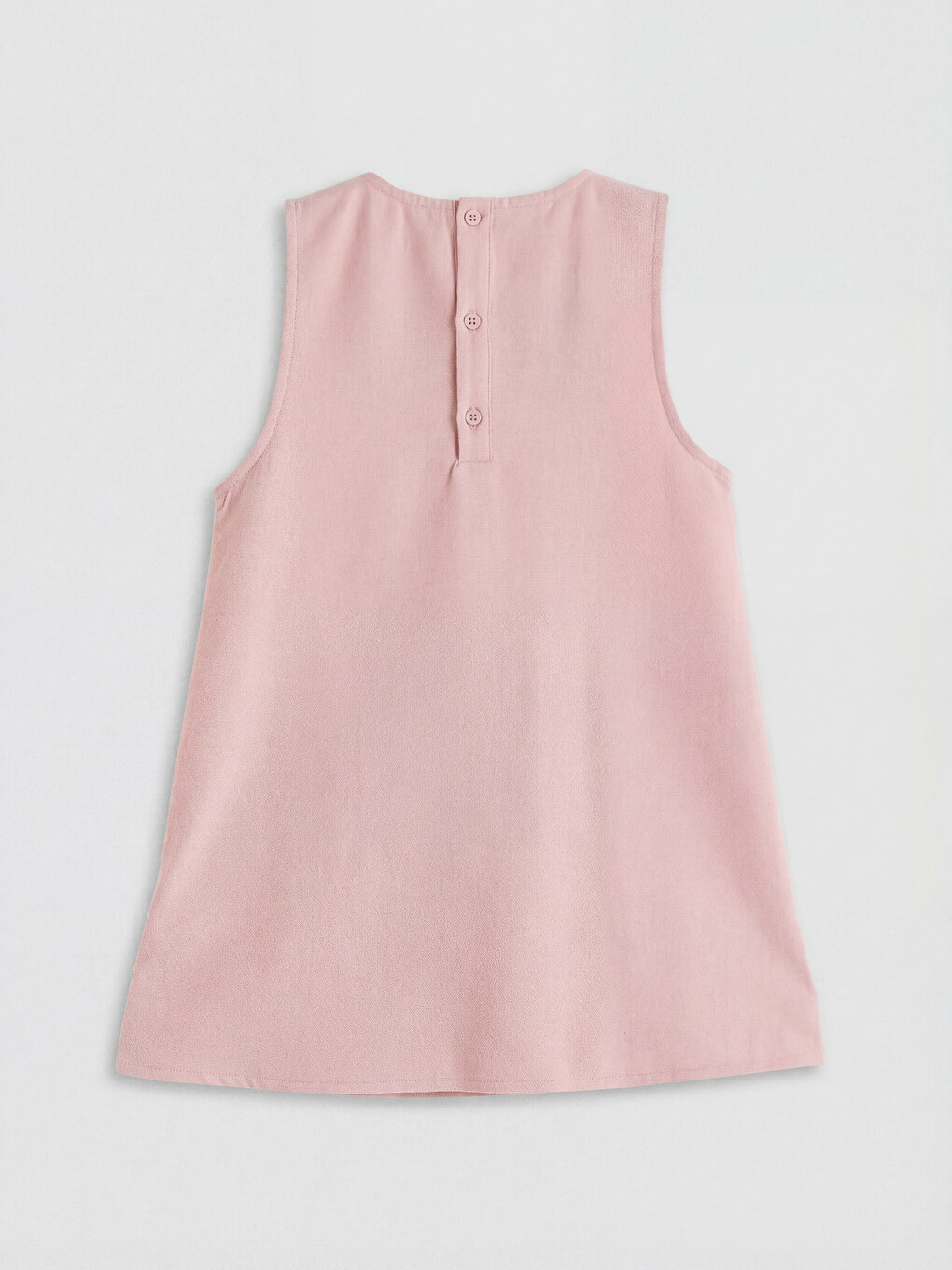 Pembe Fiyonk Detaylı Taşlı Kız Çocuk Elbise-1