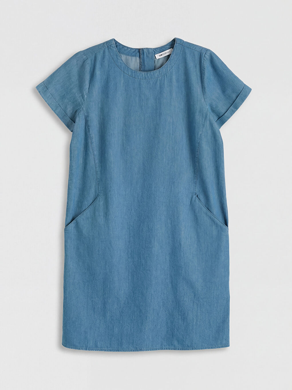 Mavi Bisiklet Yaka Mini Jean Elbise