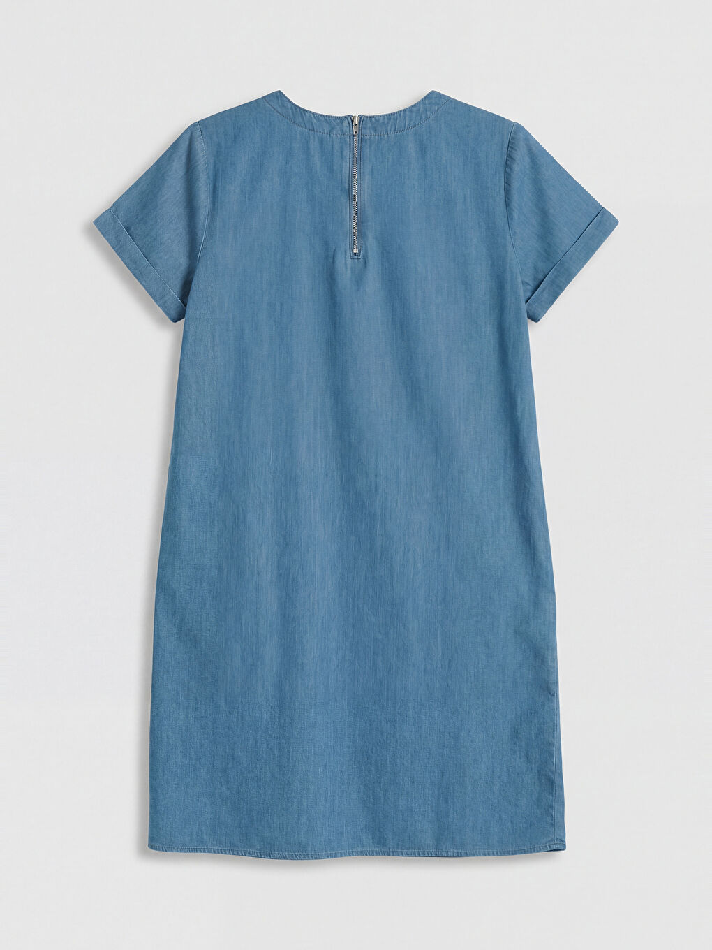 Mavi Bisiklet Yaka Mini Jean Elbise-1