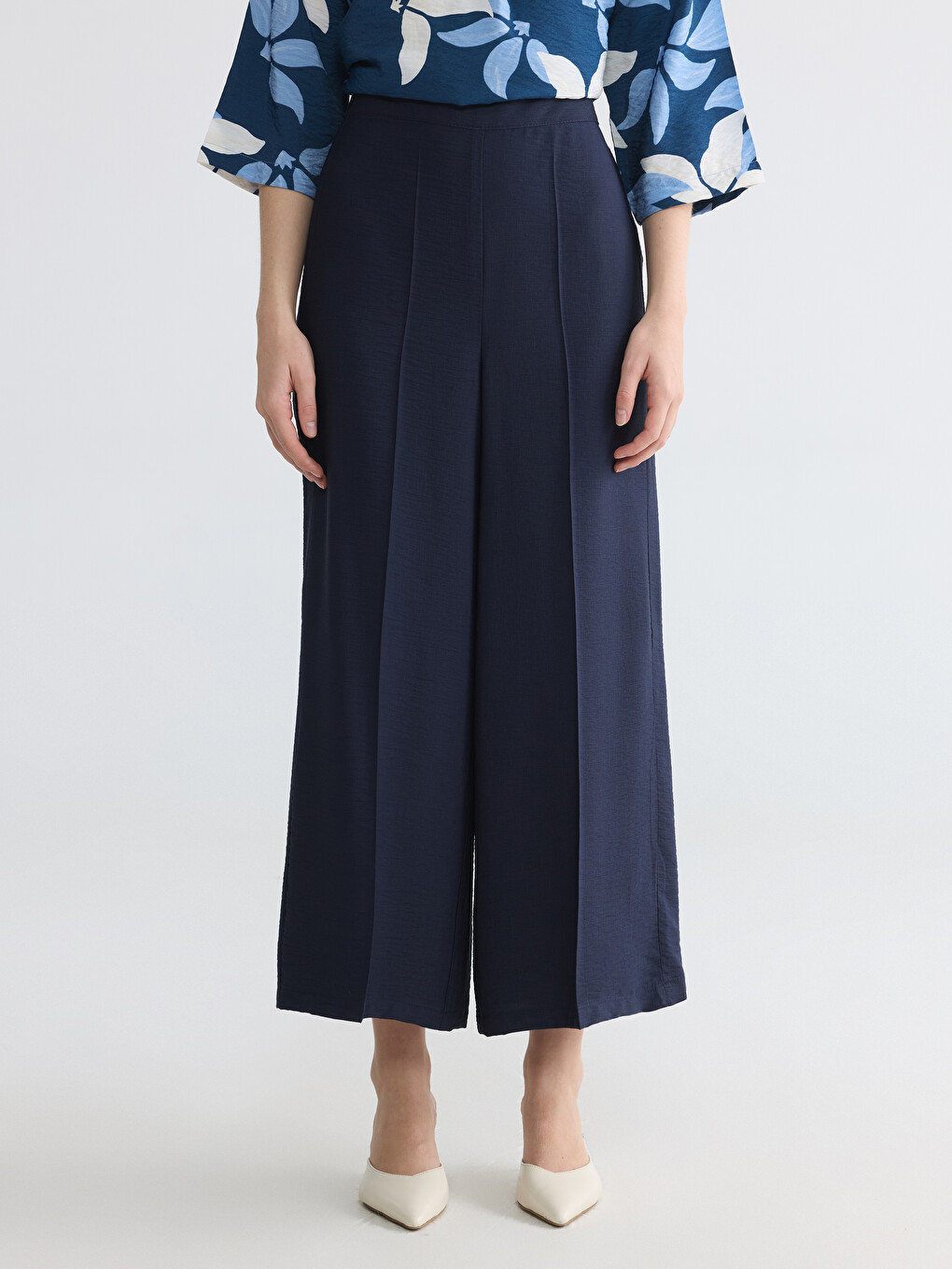Pantalon Femme à Taille Élastiquée-1