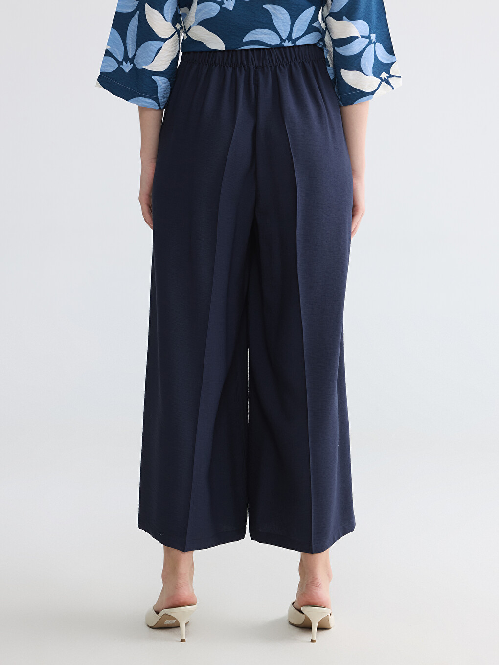Pantalon Femme à Taille Élastiquée-3
