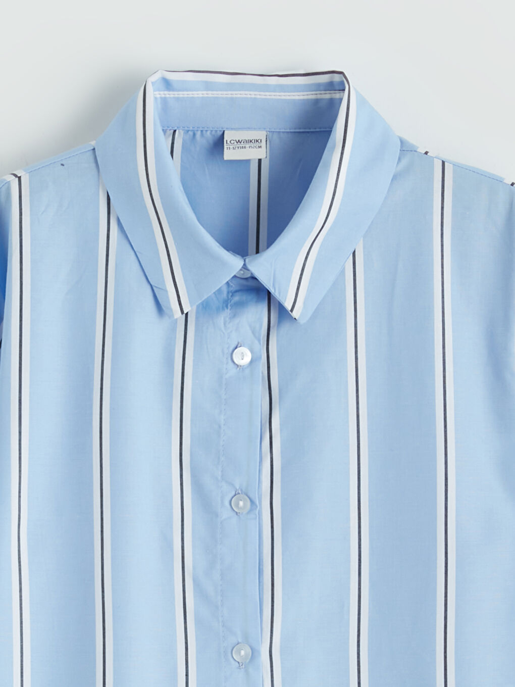 Mavi Bisiklet Yaka Çizgili Kız Çocuk Elbise ve Atlet-6