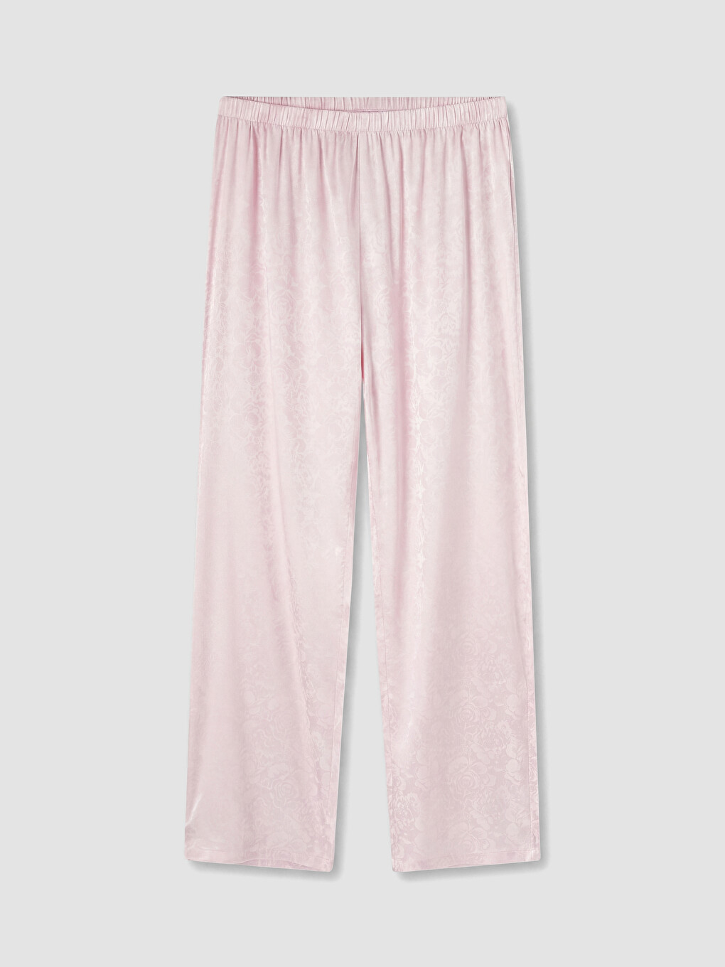 Pembe Gömlek Yaka Saten Kadın Pijama Takımı-8