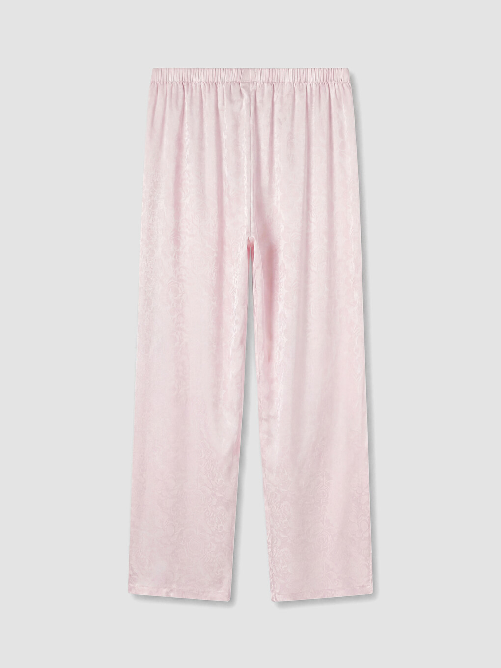 Pembe Gömlek Yaka Saten Kadın Pijama Takımı-9
