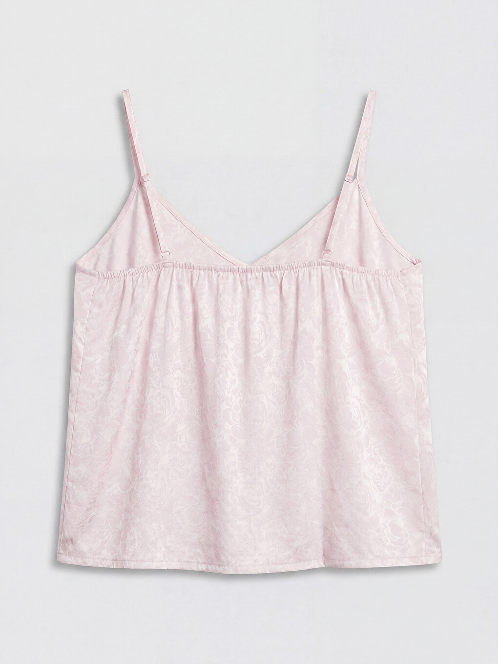 Pembe İp Askılı Saten Kadın Şortlu Pijama Takımı-6