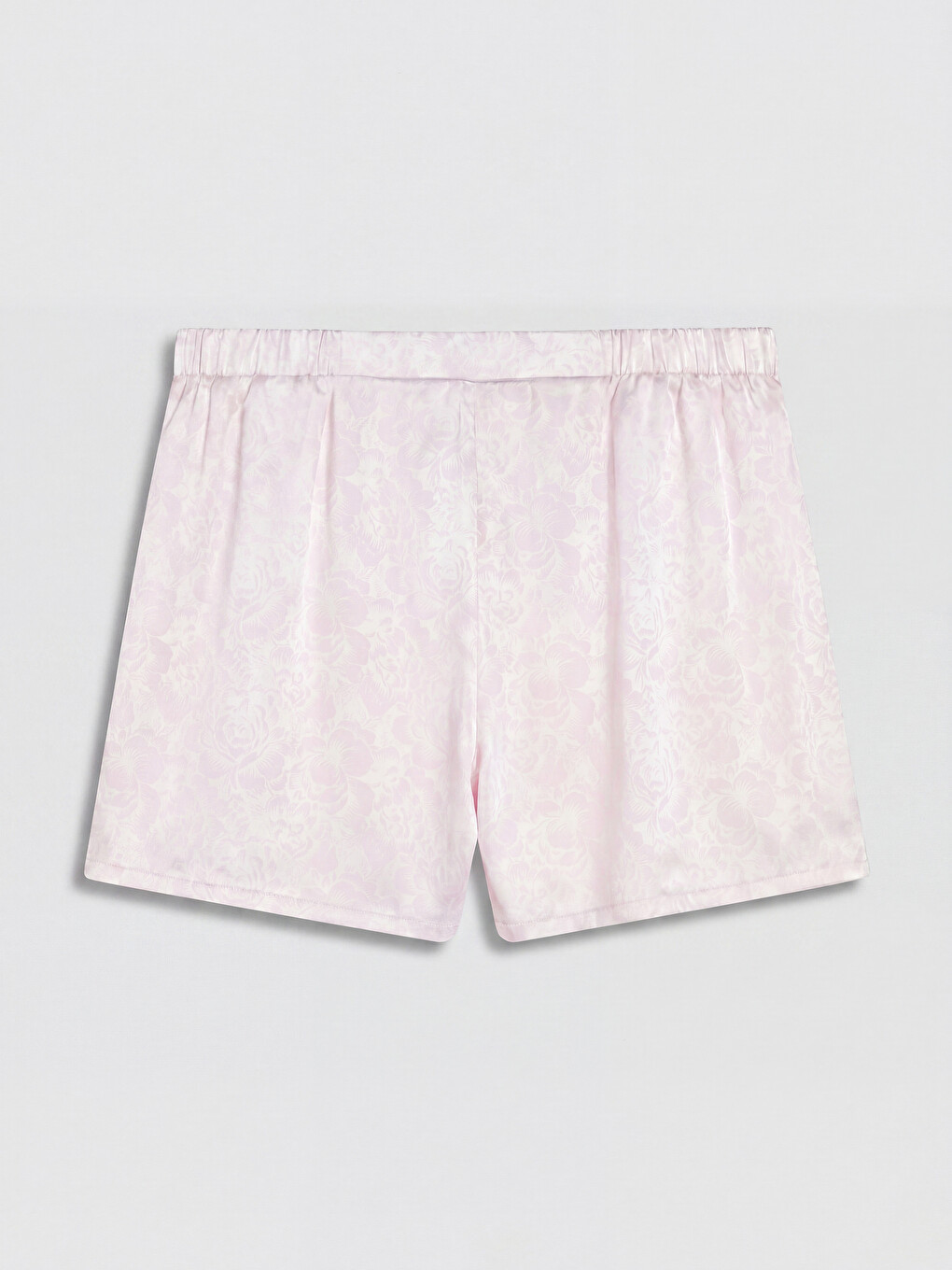 Pembe İp Askılı Saten Kadın Şortlu Pijama Takımı-8