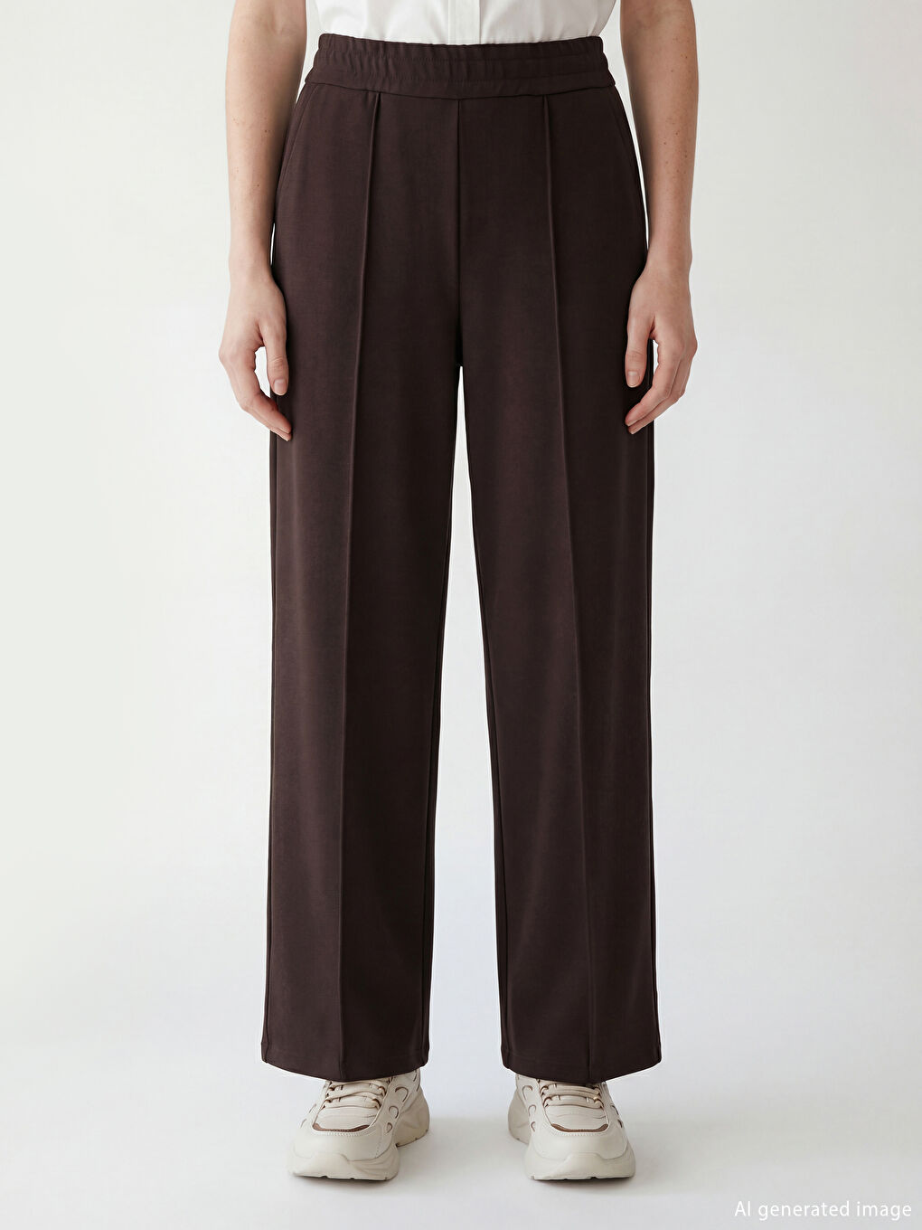 Женщины Коричневый Брюки‑джоггеры-1