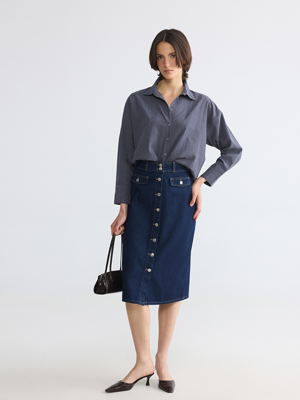 Loose Fit Textured Women's Shirt-1