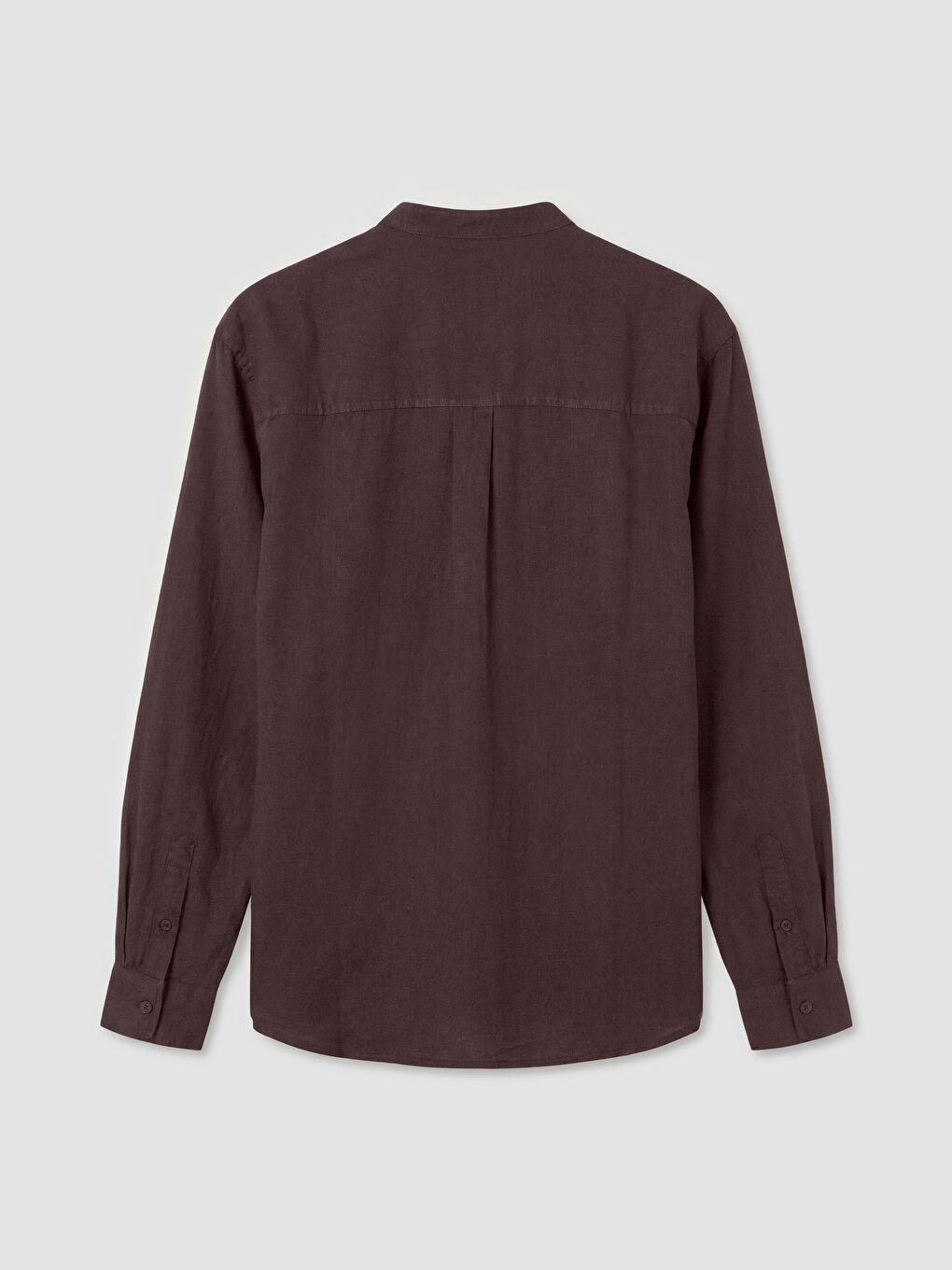 Bordo Regular Fit Keten Görünümlü Erkek Gömlek	-1