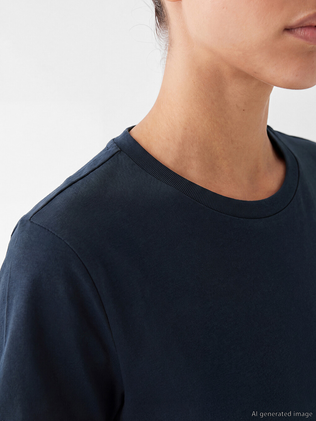Femër Blu T-shirt sportiv-2