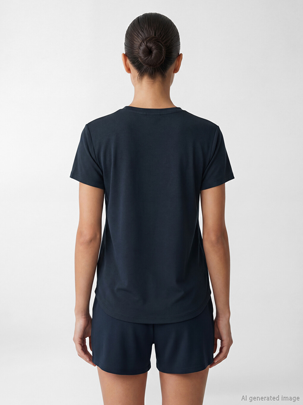 Femër Blu T-shirt sportiv-3