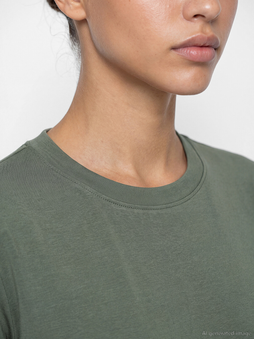 Woman Khaki Sports T-Shirt-2