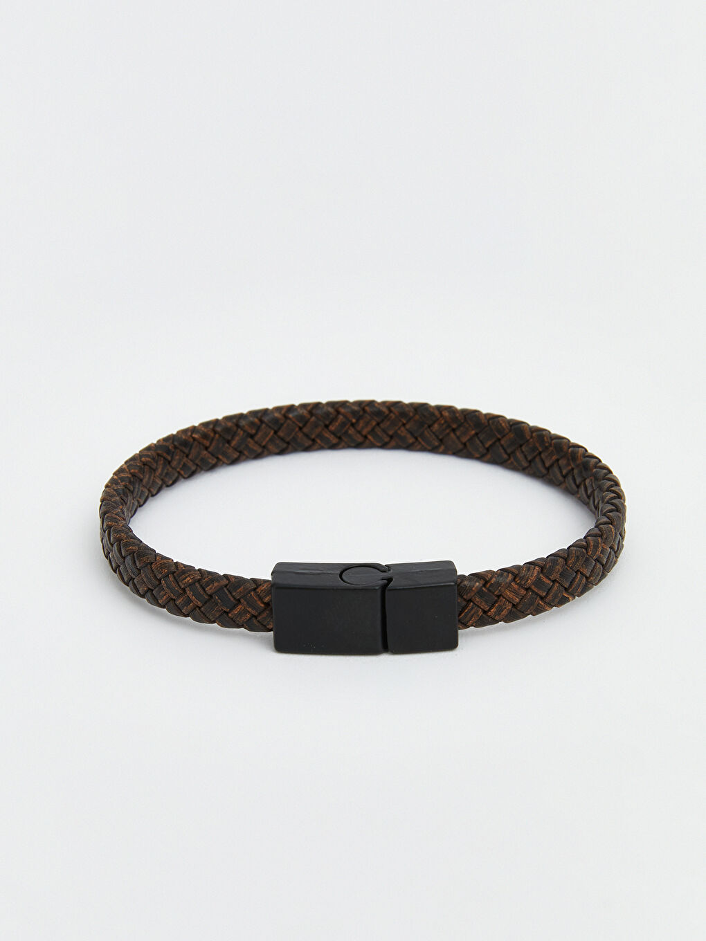 Kahverengi Örgü Dokulu Erkek Bileklik 2'li-1