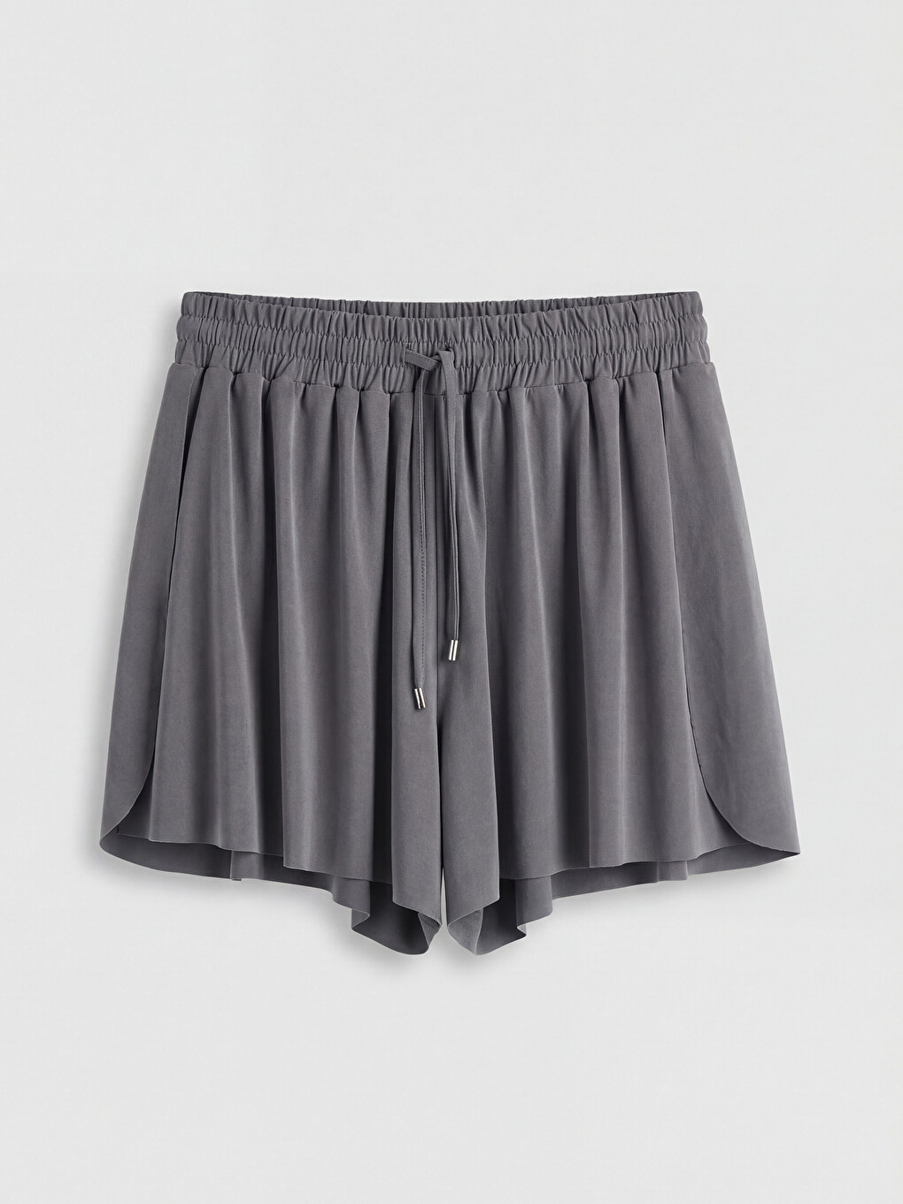 Elastic Waist Pleated Women's Shorts-3