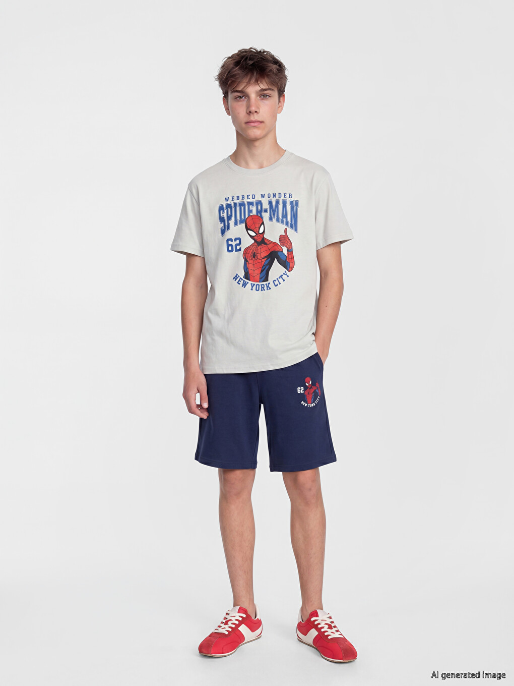 Spider-man Printed Boys' Shorts Set