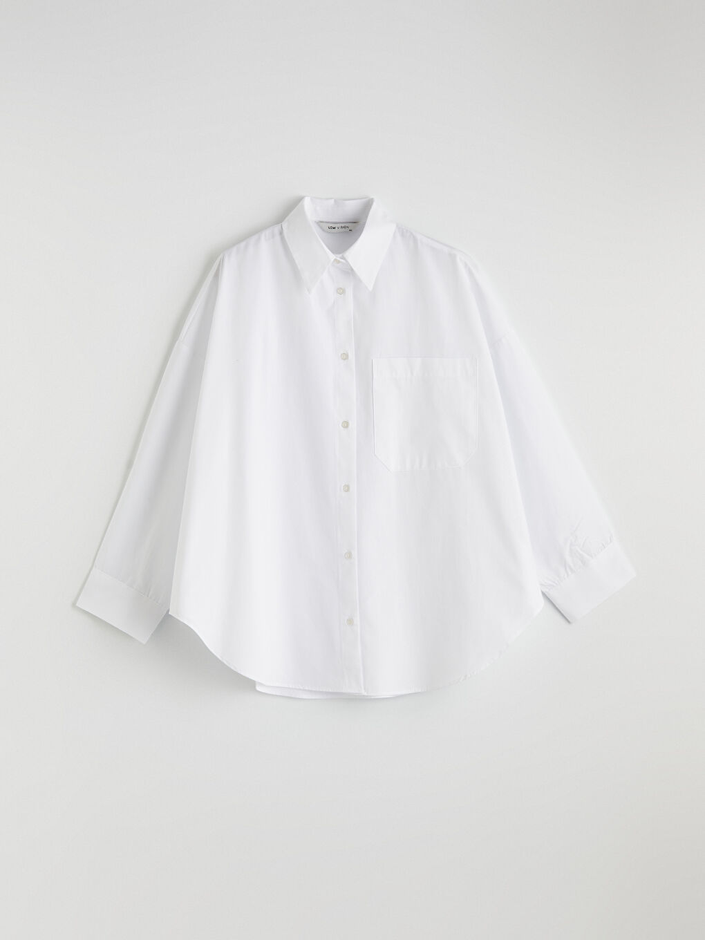 Beyaz Oversize Kadın Gömlek-3